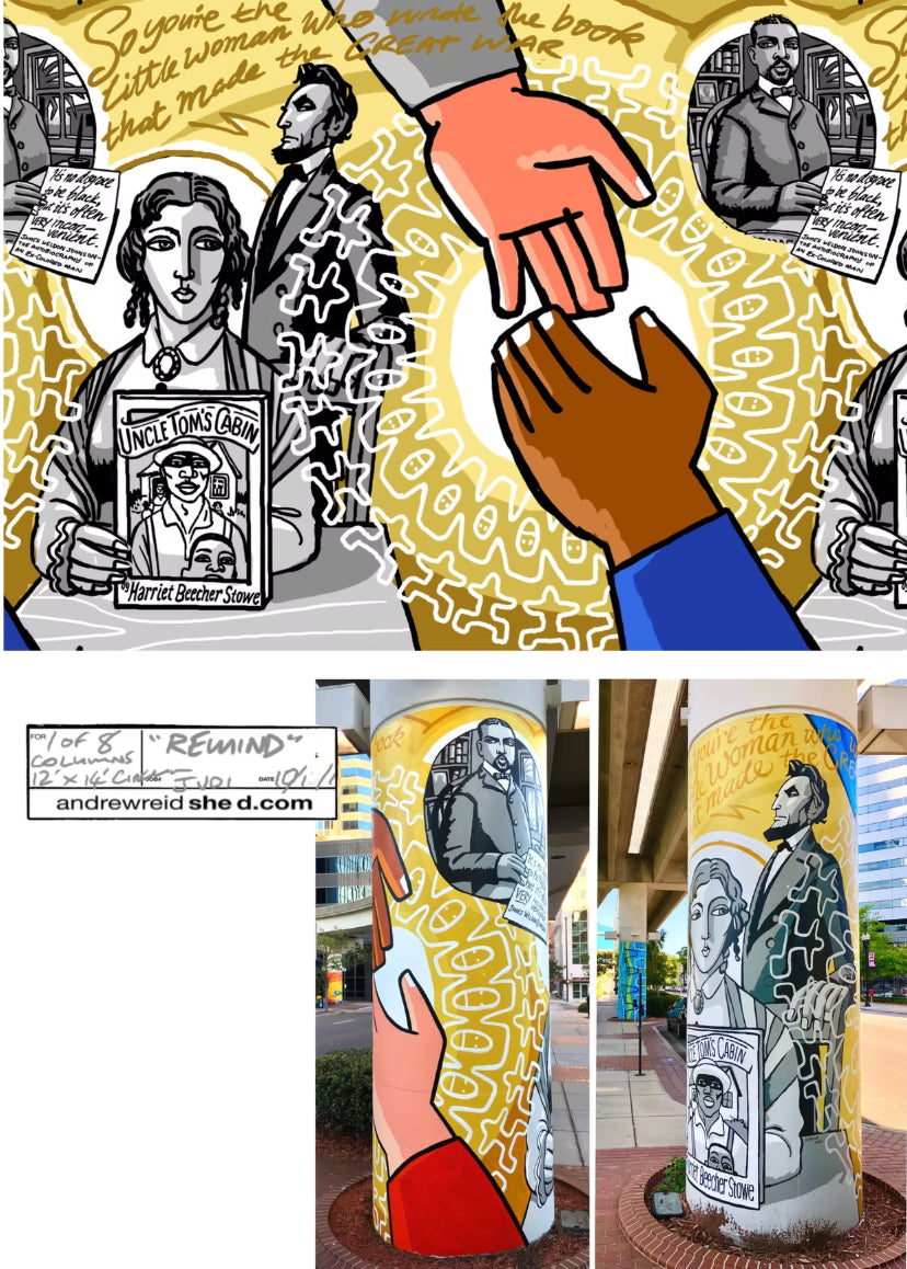 Eight Skyway Column Murals